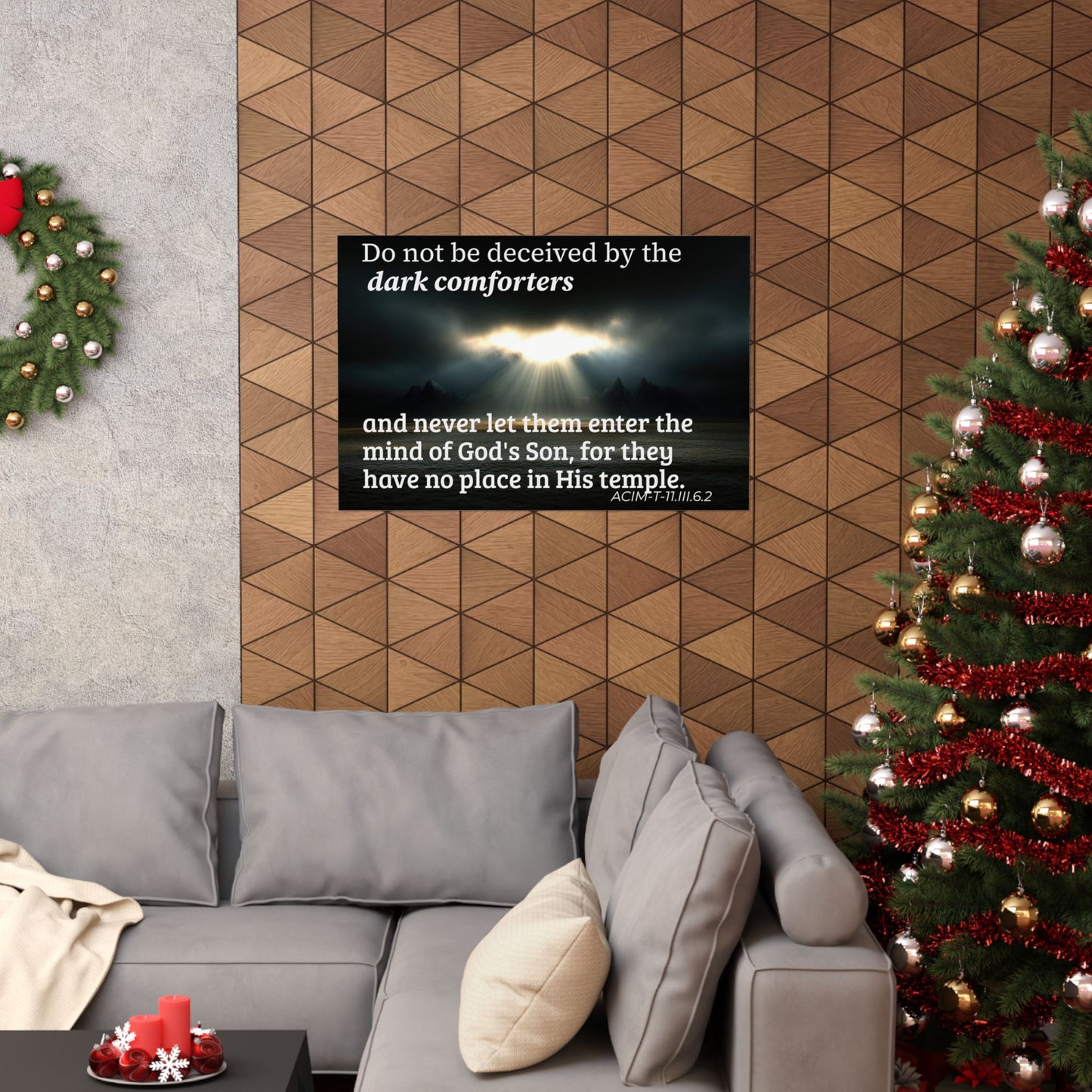 Inspirational Christian Poster — “Do not be deceived by the dark comforters” Matte Horizontal Print