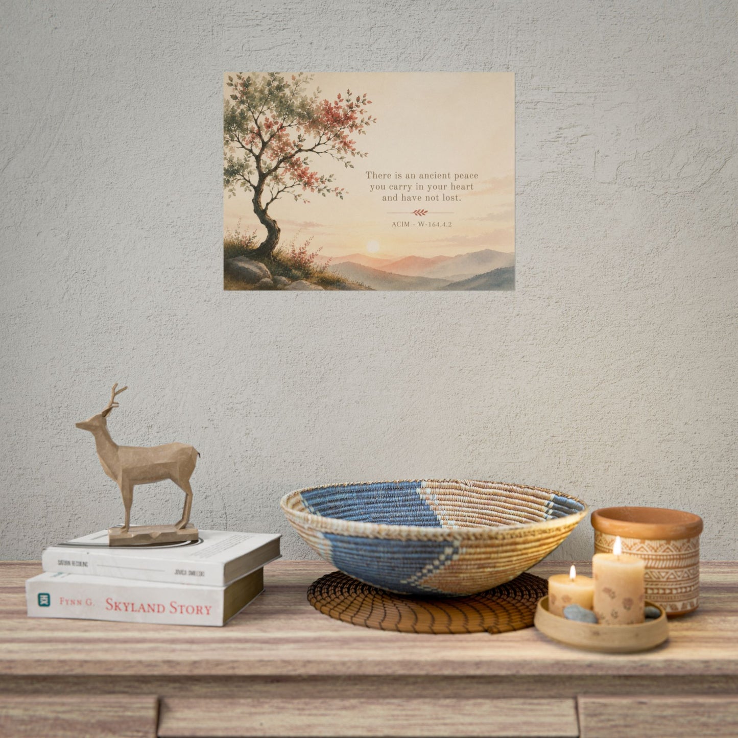 "There is an ancient peace..." - ACIM Inspirational Wall Art (Rolled Poster)