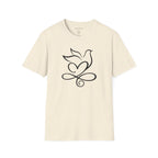 Holy Spirit T-Shirt — Minimalist Dove & Heart Line Art Tee