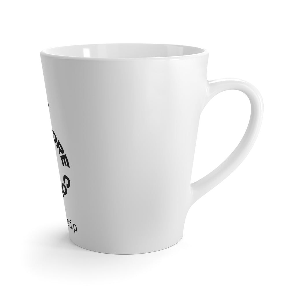 Latte Mug — 'Less Thinking, More Coffee' Minimalist Ceramic Coffee Mug
