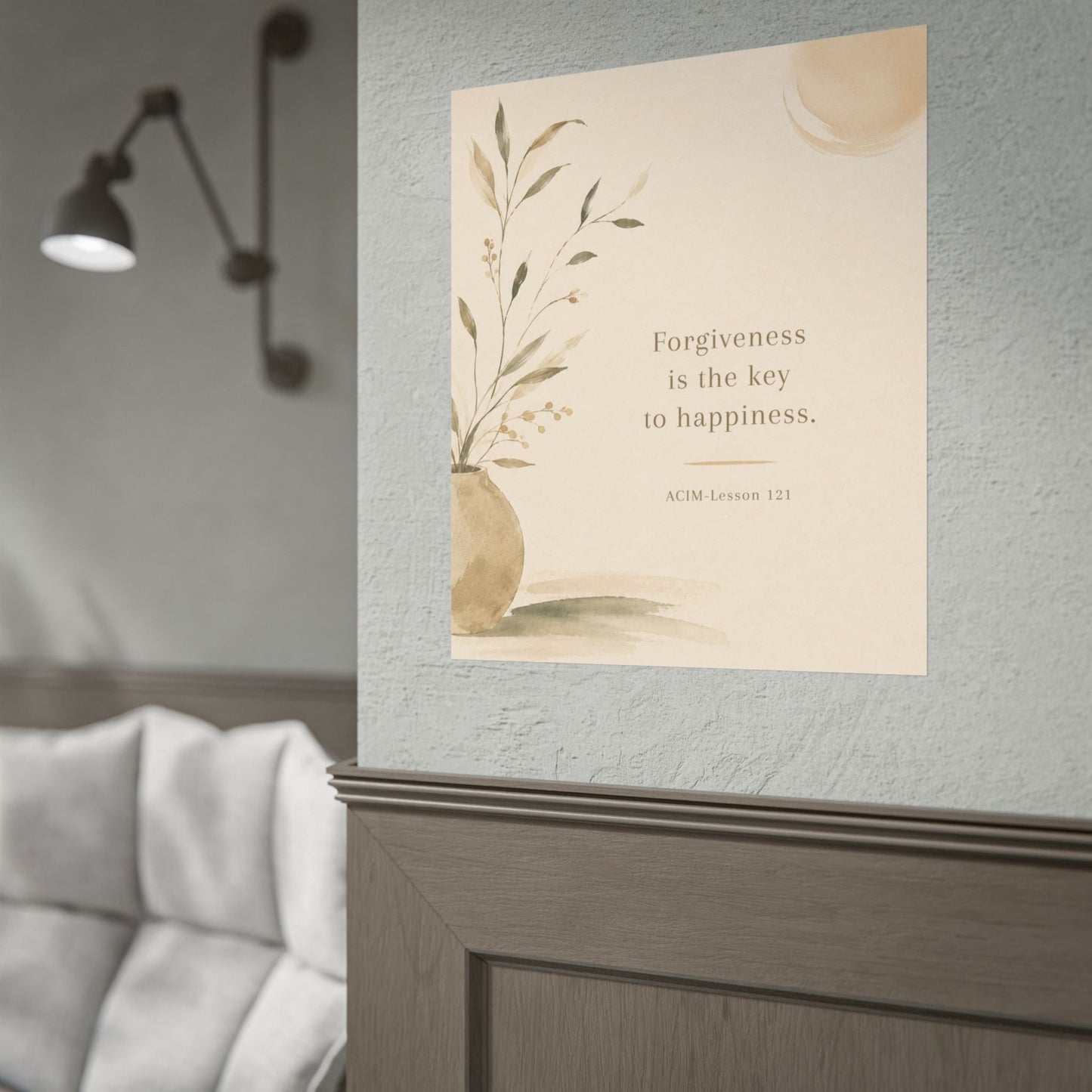 Forgiveness is the key to happiness - Inspirational Wall Art (Rolled Poster)