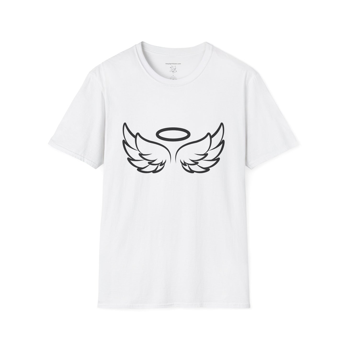 Angel Wings T-Shirt — Minimal Halo Graphic Tee (Spiritual/Guardian Gift)