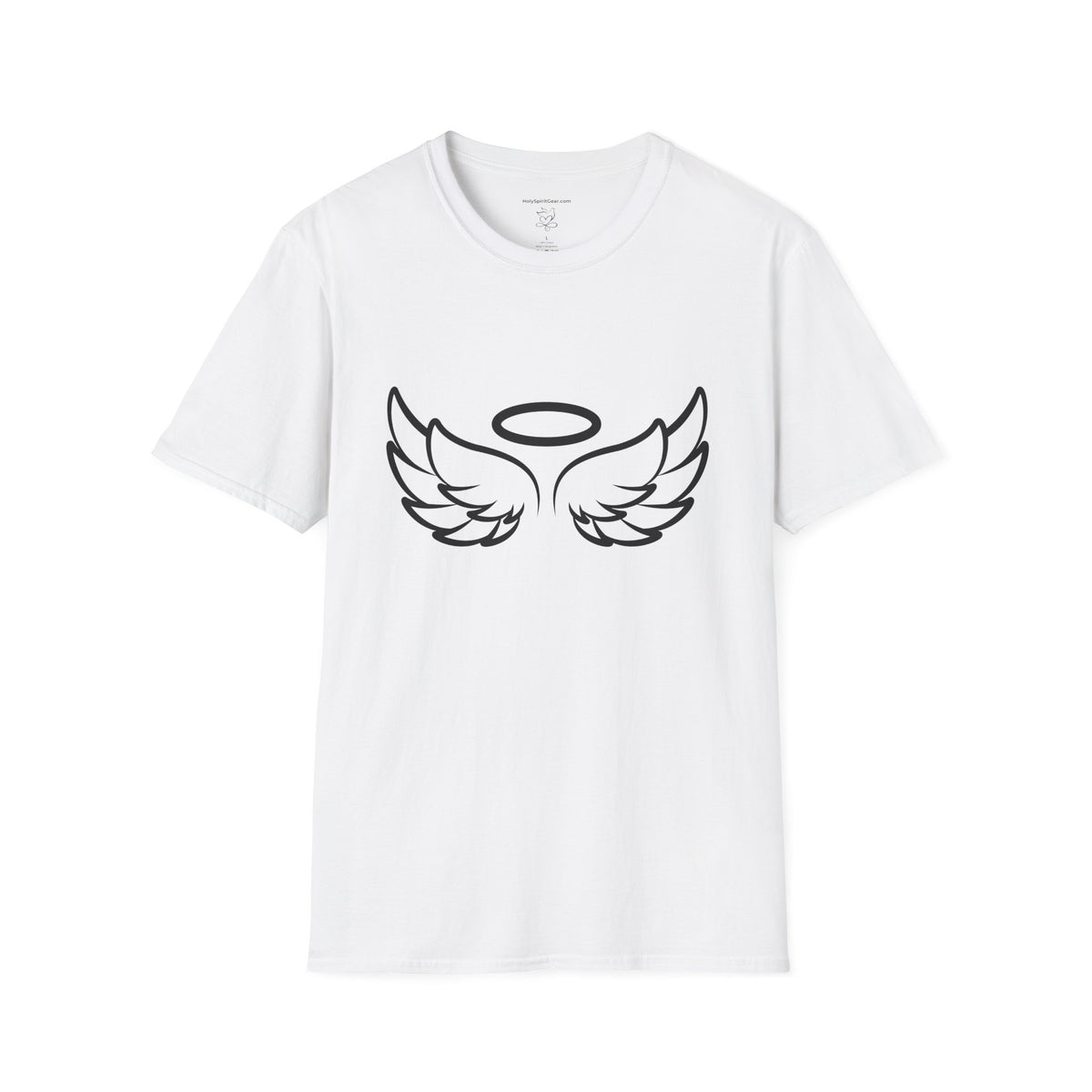 Angel Wings T-Shirt — Minimal Halo Graphic Tee (Spiritual/Guardian Gift)