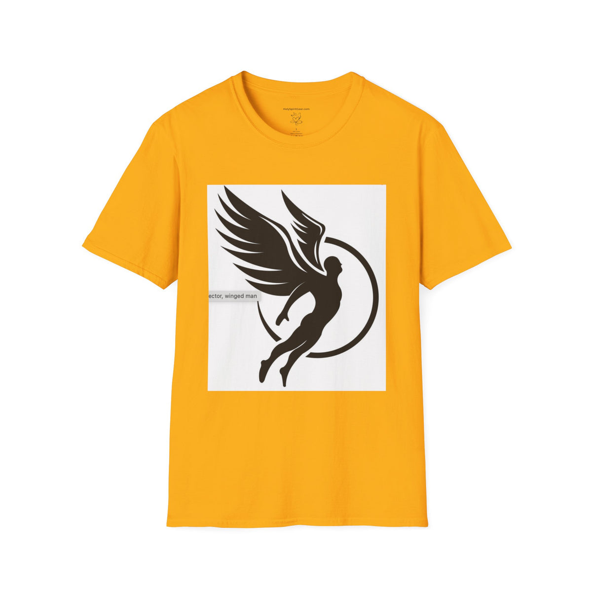 Angel Wings Graphic T-Shirt — Halo & Wing Minimalist Tee