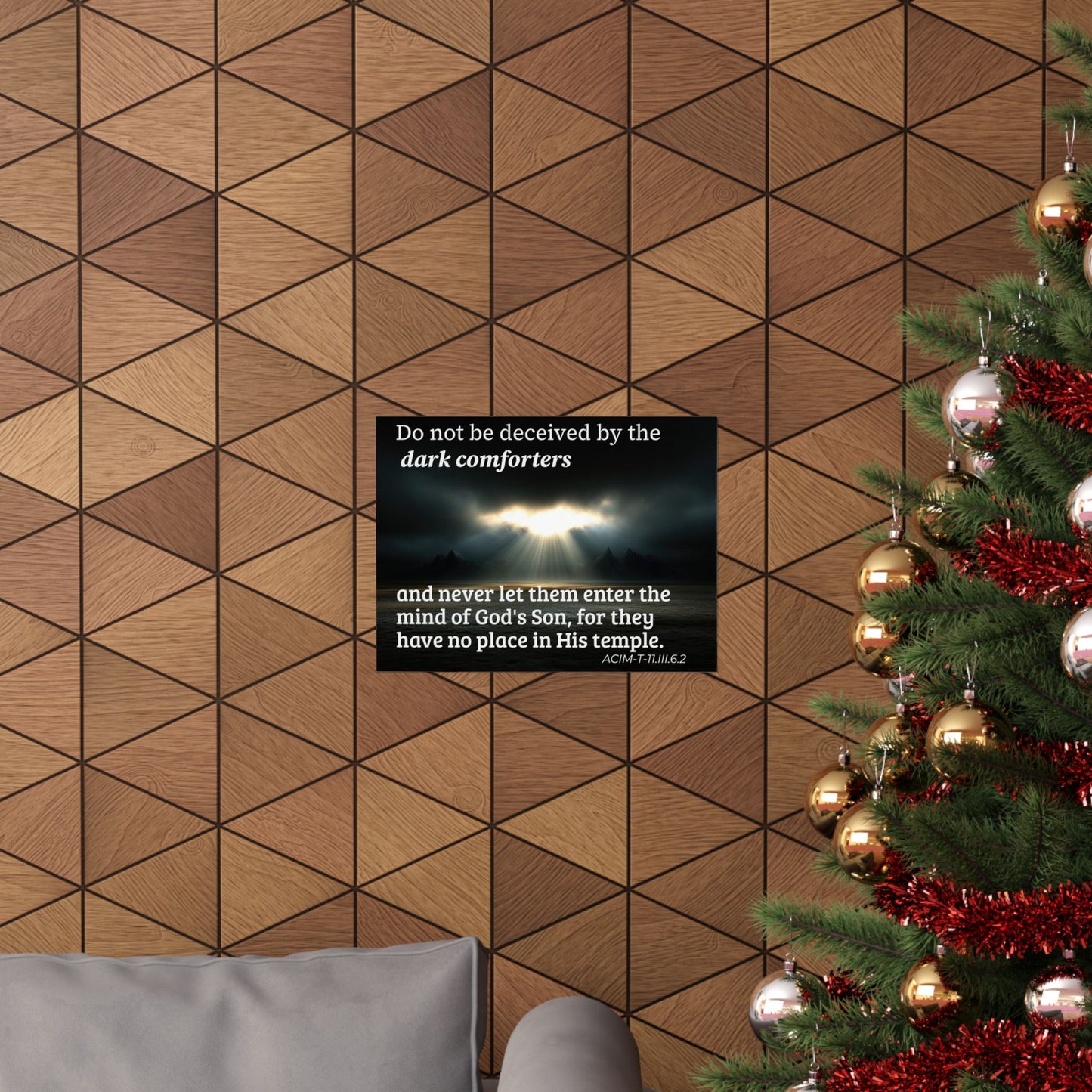 Inspirational Christian Poster — “Do not be deceived by the dark comforters” Matte Horizontal Print