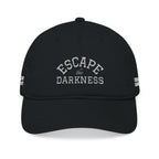 Escape the Darkness Embroidered Baseball Cap — Organic Cotton, Spiritual Hope Hat