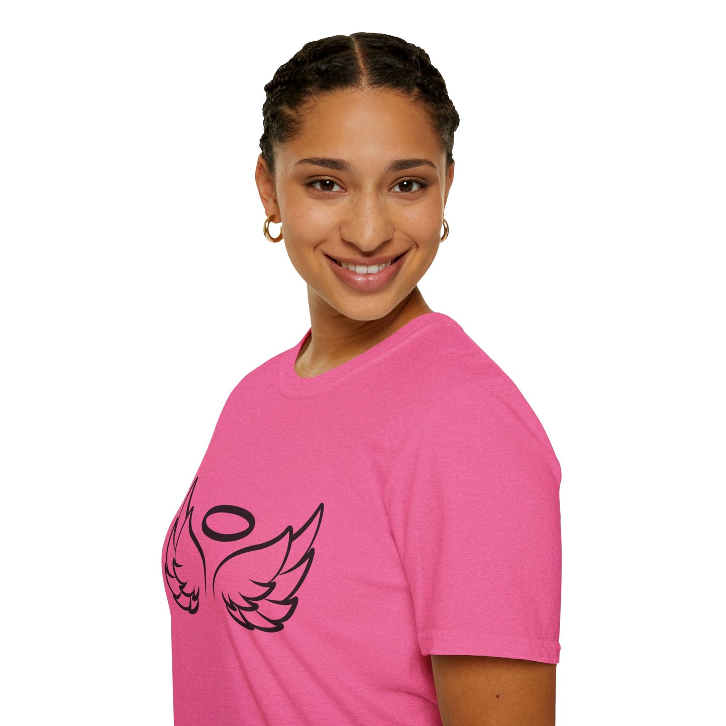 Angel Wings Graphic T-Shirt — Halo & Wing Minimalist Tee