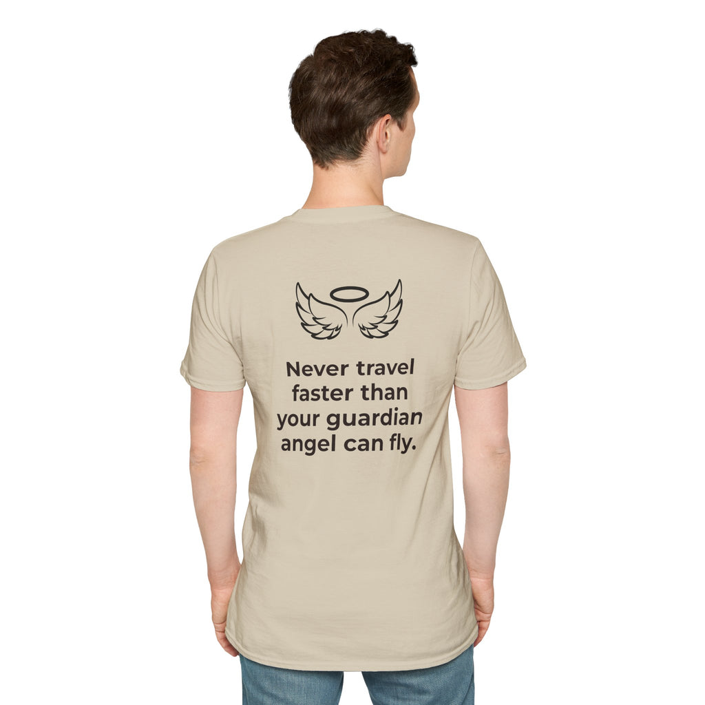 Angel Wings Graphic T-Shirt — Halo & Wing Minimalist Tee