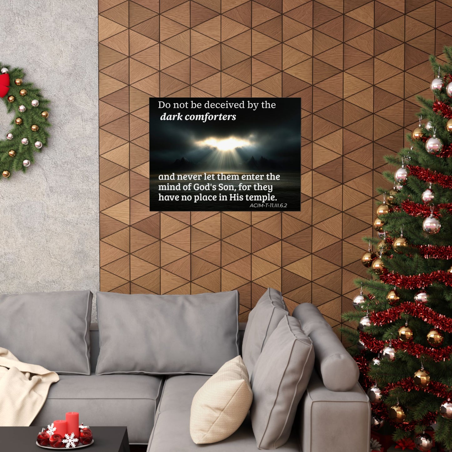 Inspirational Christian Poster — “Do not be deceived by the dark comforters” Matte Horizontal Print