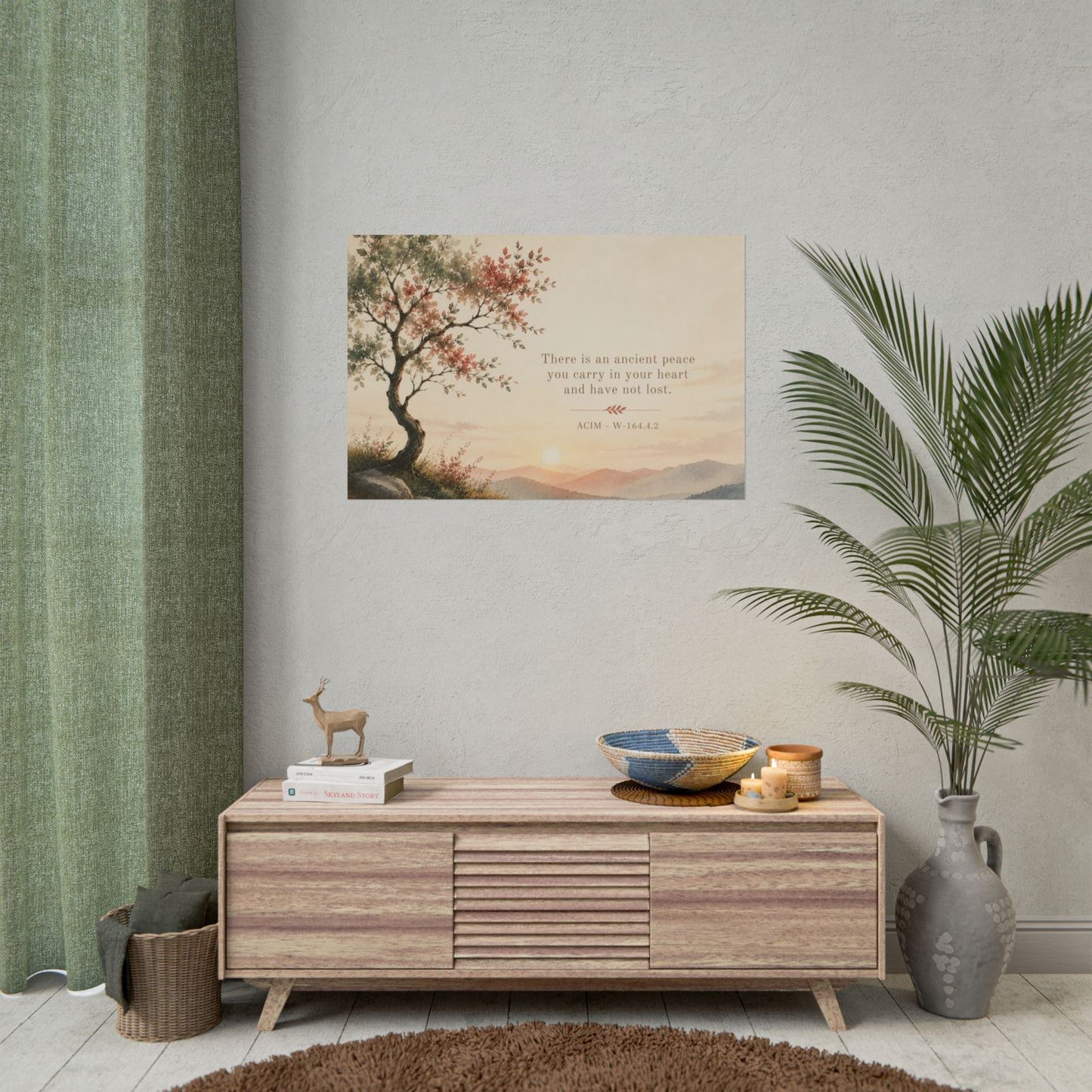 "There is an ancient peace..."   - ACIM Inspirational Wall Art (Rolled Poster)