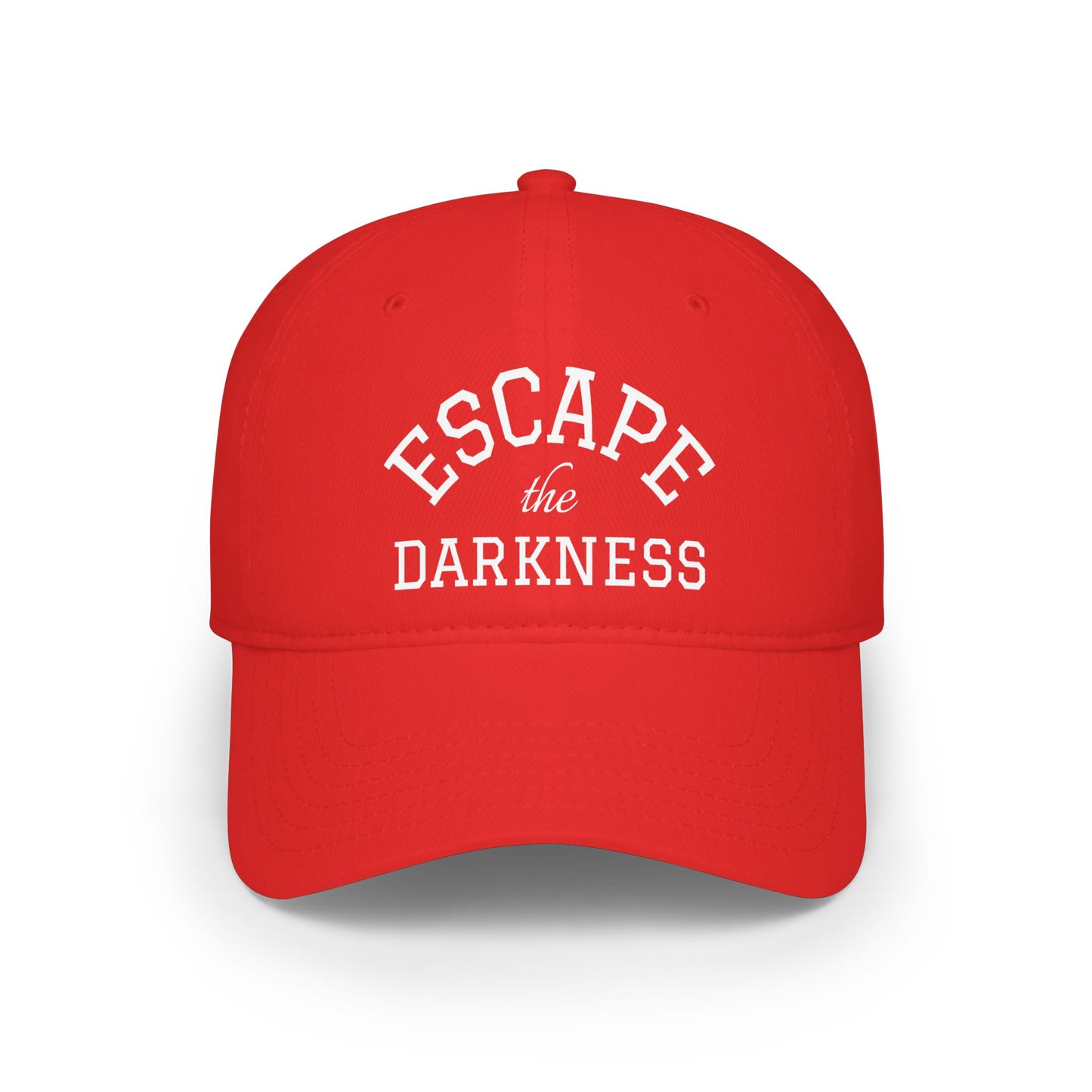 Baseball Cap — "Escape the Darkness" Embroidered  Low Profile Hat