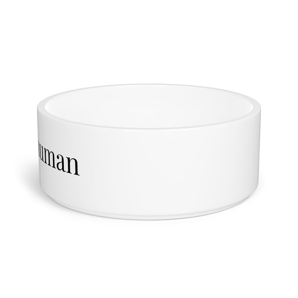 Pet Bowl — "I  Heart My Human" Ceramic Dog & Cat Feeding Bowl