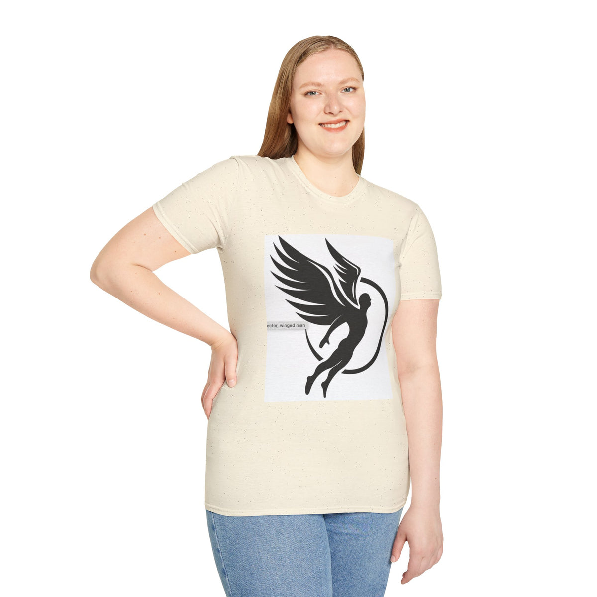 Angel Wings Graphic T-Shirt — Halo & Wing Minimalist Tee