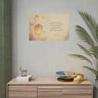 Rolled Poster — Inspirational Lantern Quote: "No love is real love until it is one with God’s love"