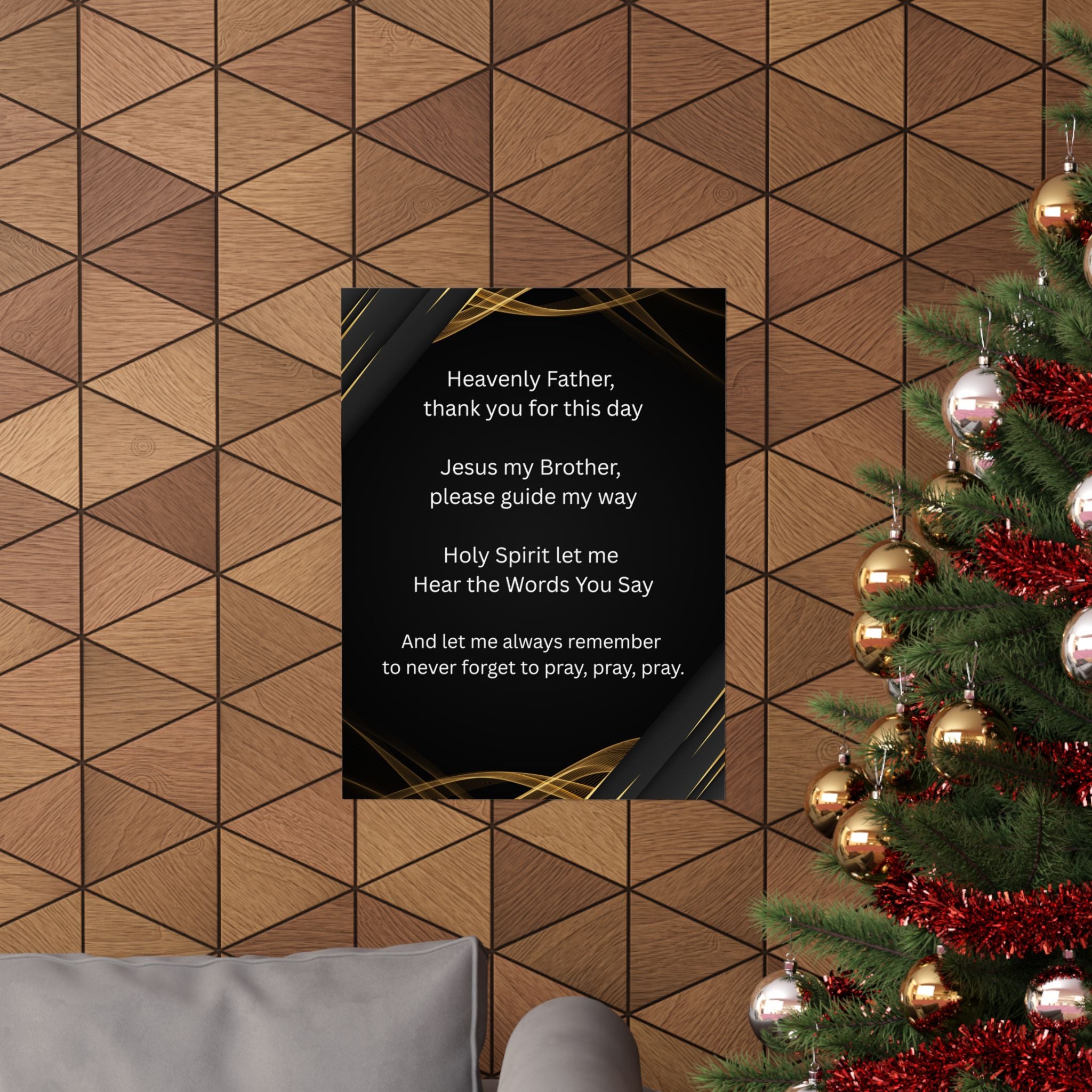 Prayer Poem Matte Poster — "Heavenly Father" Inspirational Wall Art