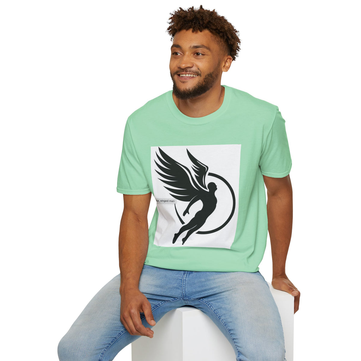 Angel Wings Graphic T-Shirt — Halo & Wing Minimalist Tee
