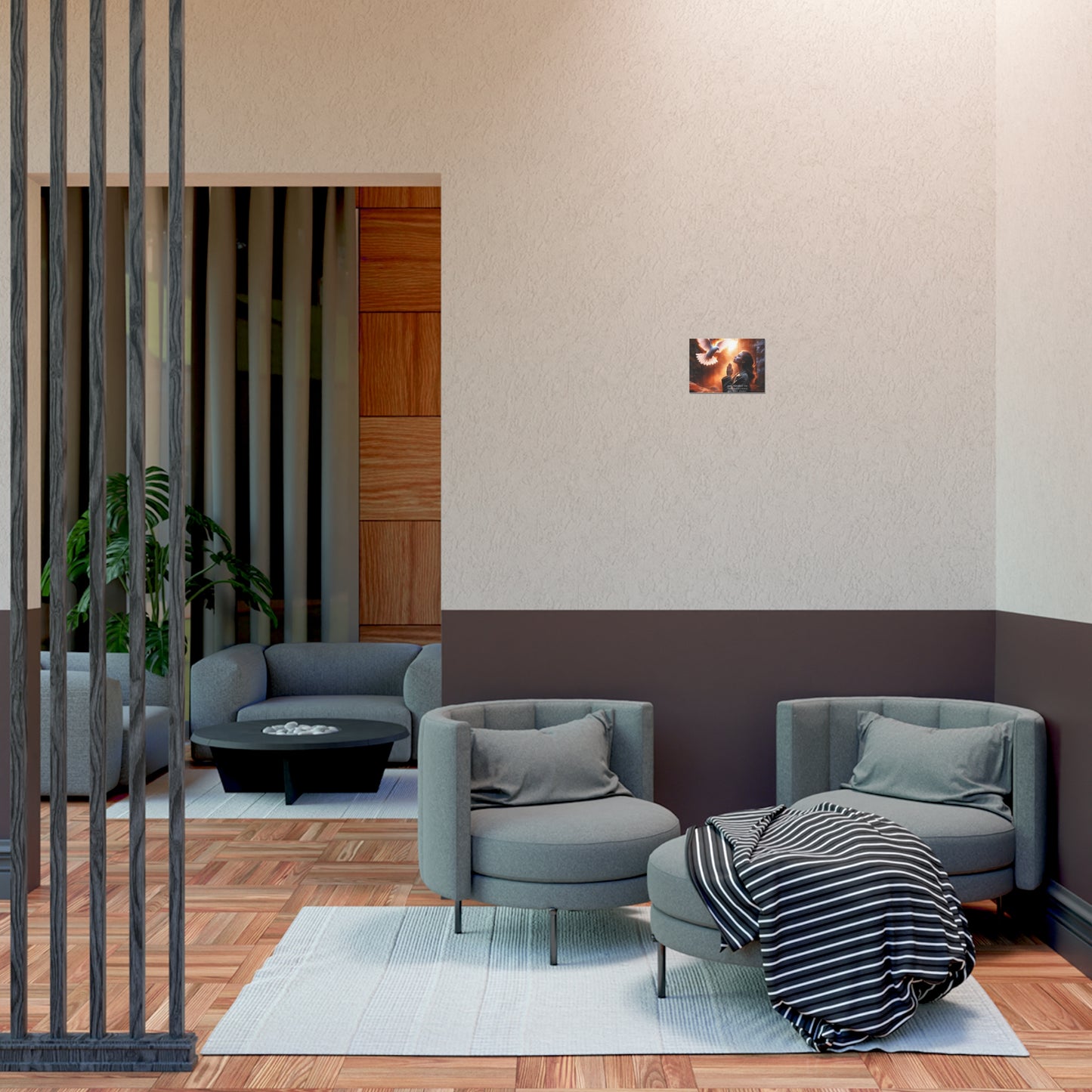 "Into this place the Holy Spirit comes, and there abides." Uncoated Spiritual Wall Art