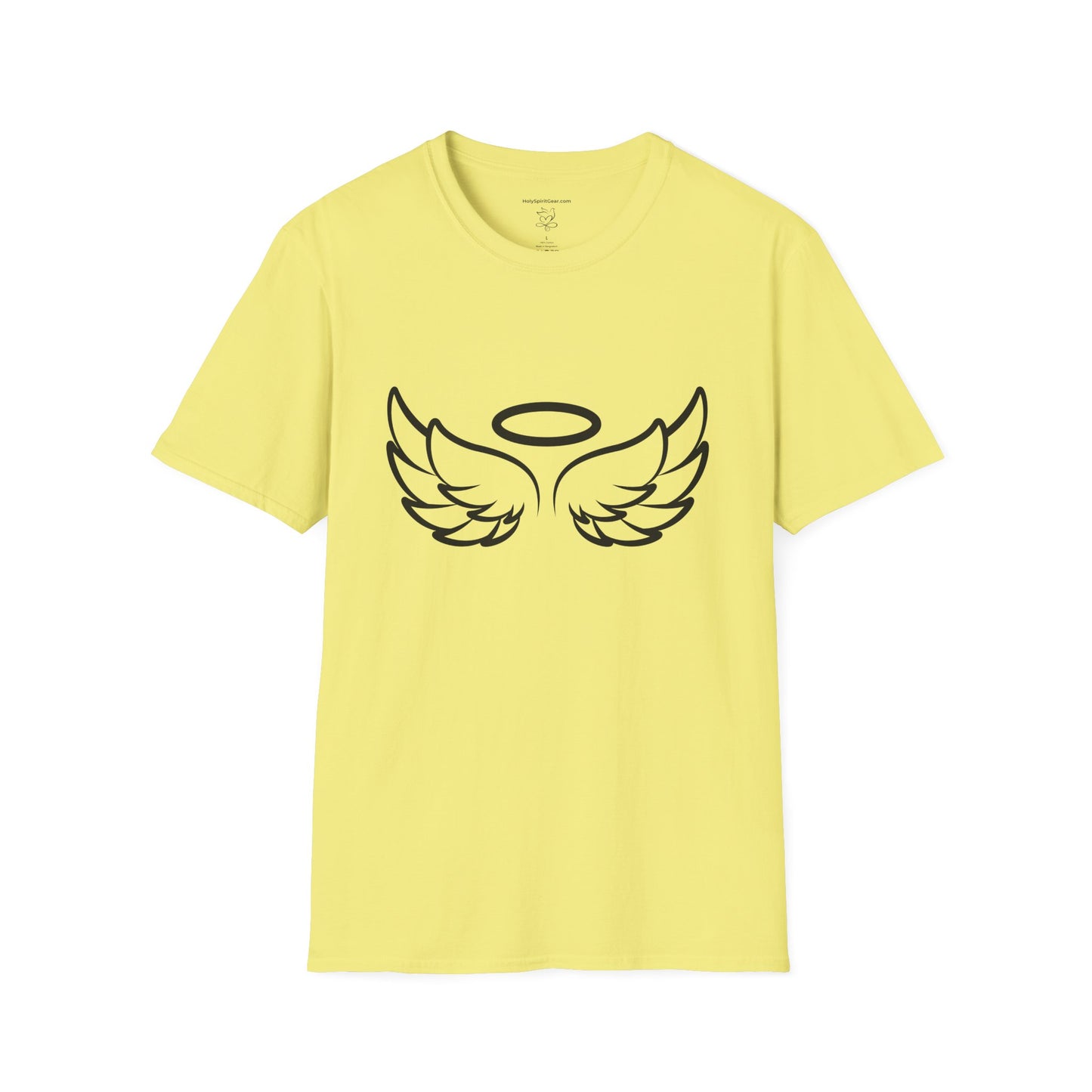 Angel Wings T-Shirt — Minimal Halo Graphic Tee (Spiritual/Guardian Gift)