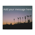 Personalized Sunset Palm Canvas  with Custom Text