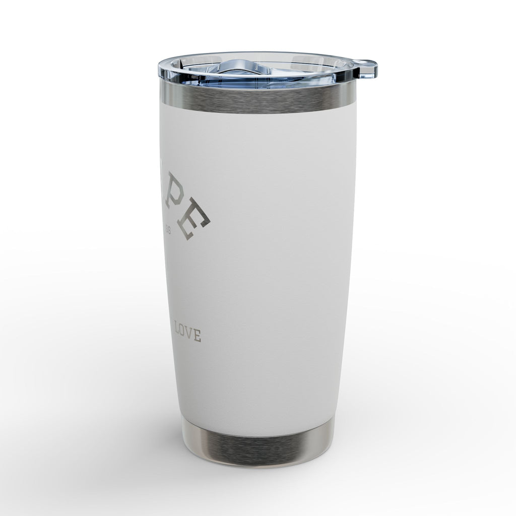 20oz Engraved Tumbler — "Escape the Darkness, Teach Only Love" Stainless Steel Travel Cup