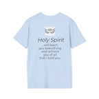 Holy Spirit T-Shirt — Minimalist Dove & Heart Line Art Tee