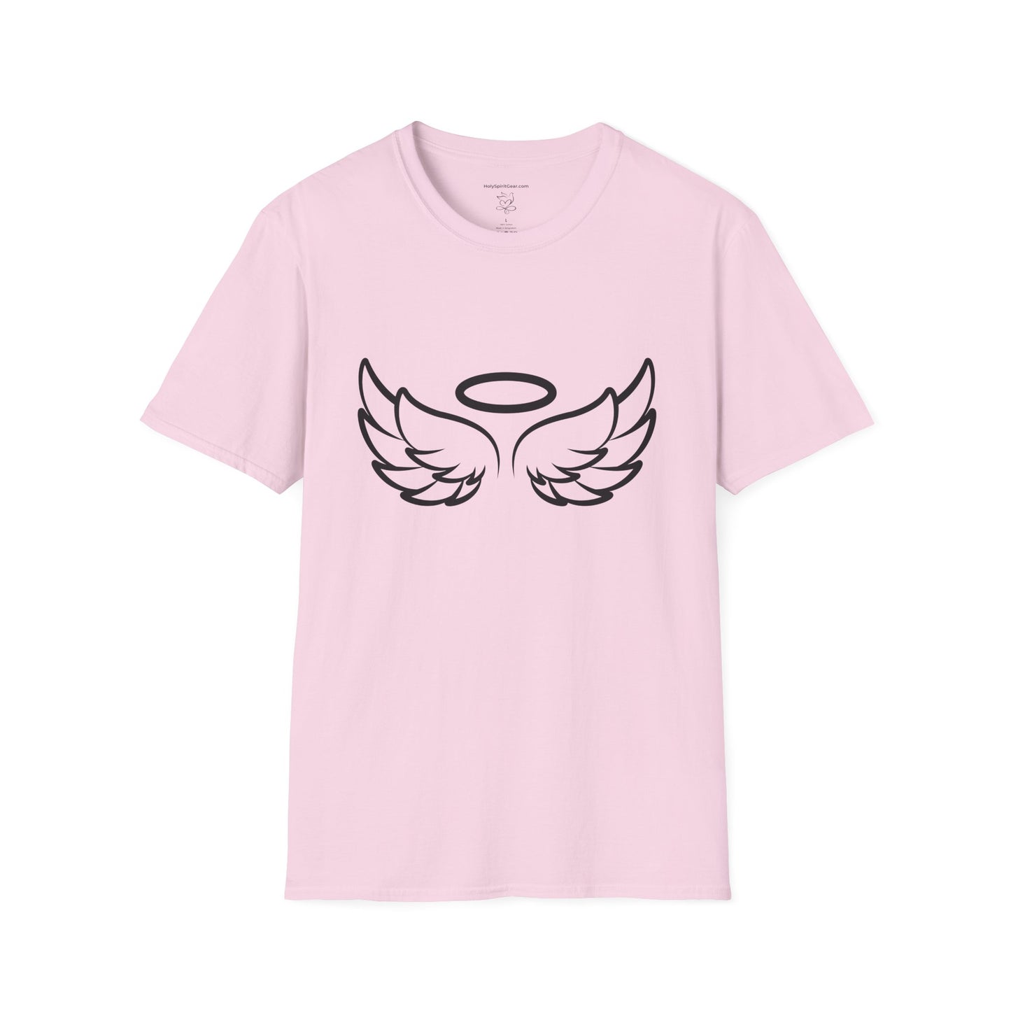 Angel Wings T-Shirt — Minimal Halo Graphic Tee (Spiritual/Guardian Gift)