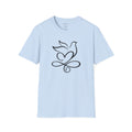 Holy Spirit T-Shirt — Minimalist Dove & Heart Line Art Tee