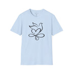 Holy Spirit T-Shirt — Minimalist Dove & Heart Line Art Tee
