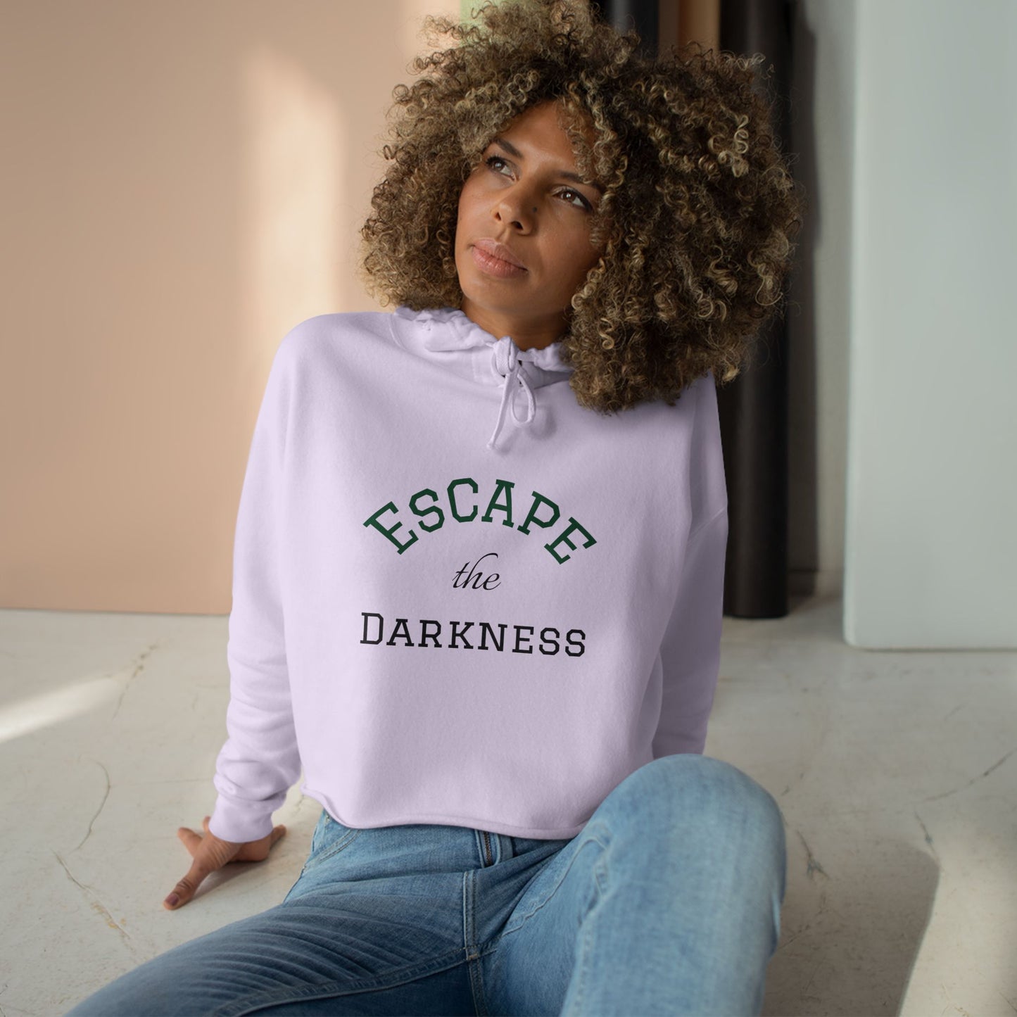 Crop Hoodie - Escape the Darkness!