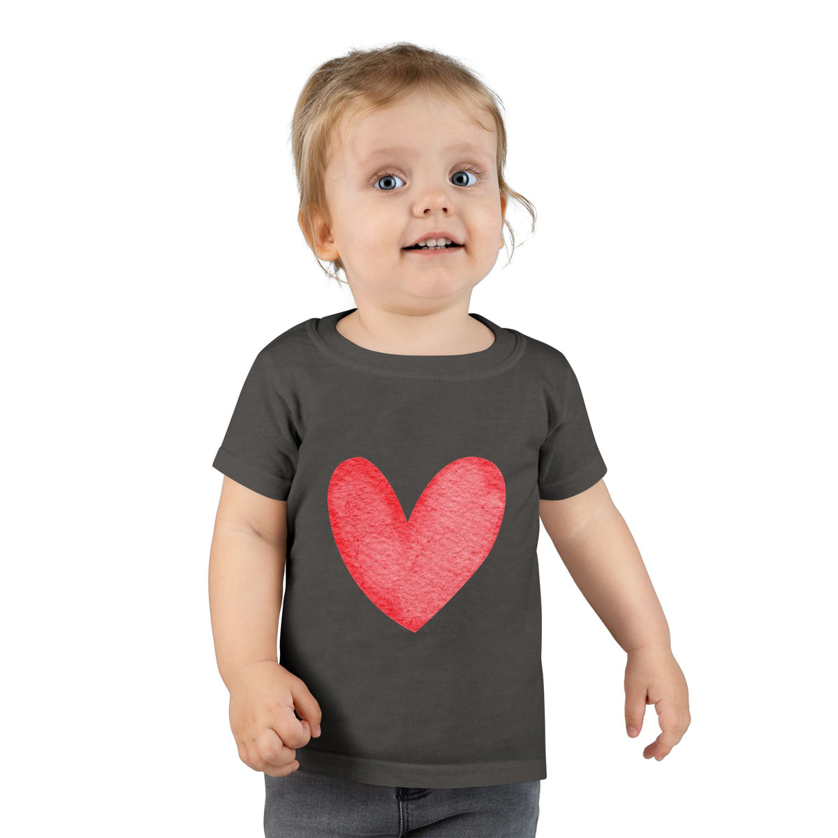 Toddler T-Shirt — Pink Heart Front, “My Father loves me… and mama does too!” Back | Cute Toddler Tee