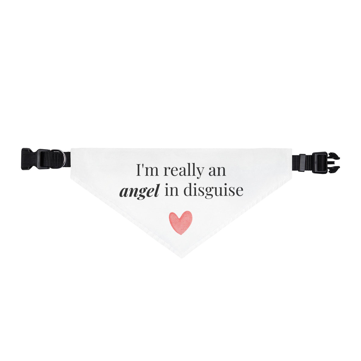 Pet Bandana — "I'm really an angel in disguise" Clip-On Dog & Cat Collar Accessory