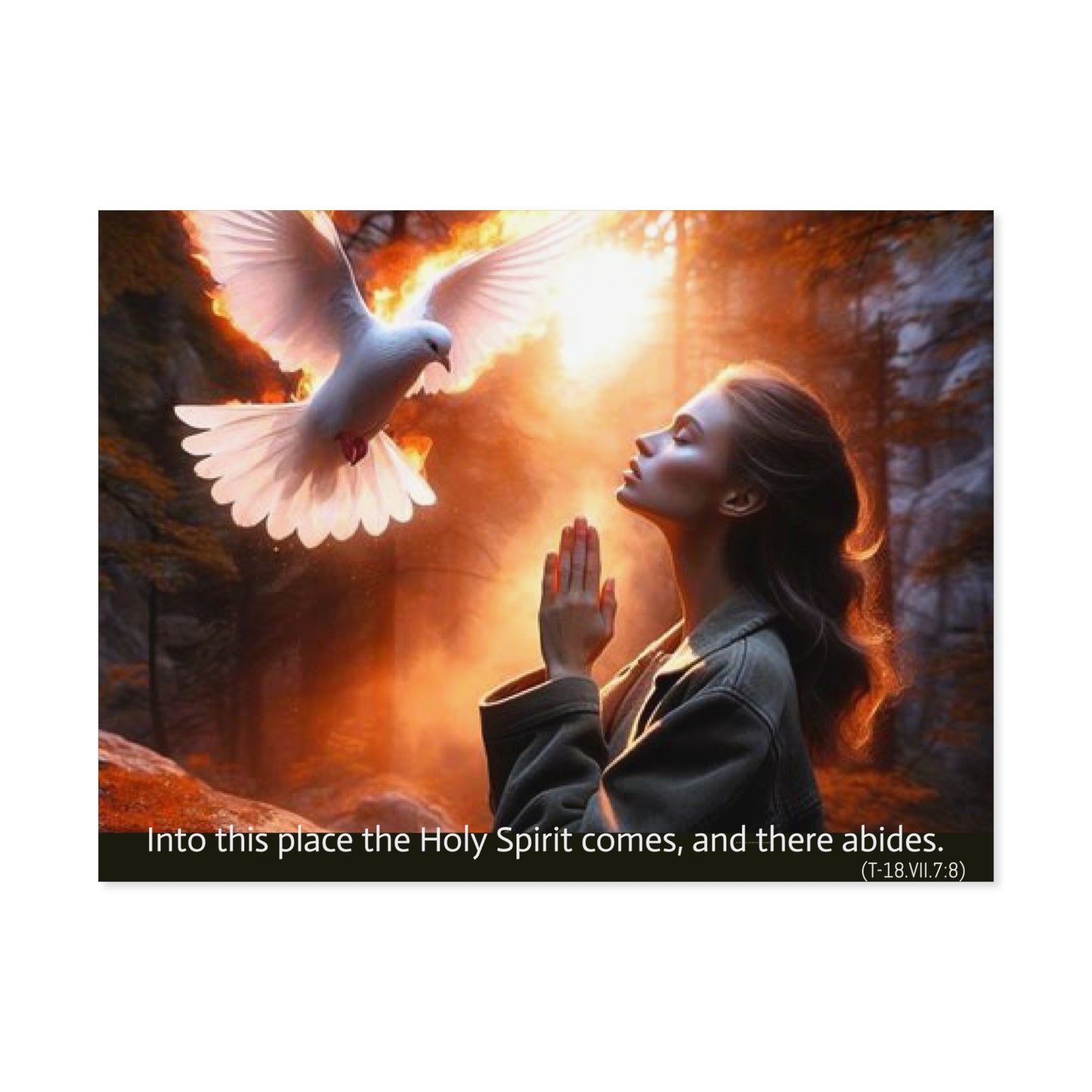 "Into this place the Holy Spirit comes, and there abides." Uncoated Spiritual Wall Art