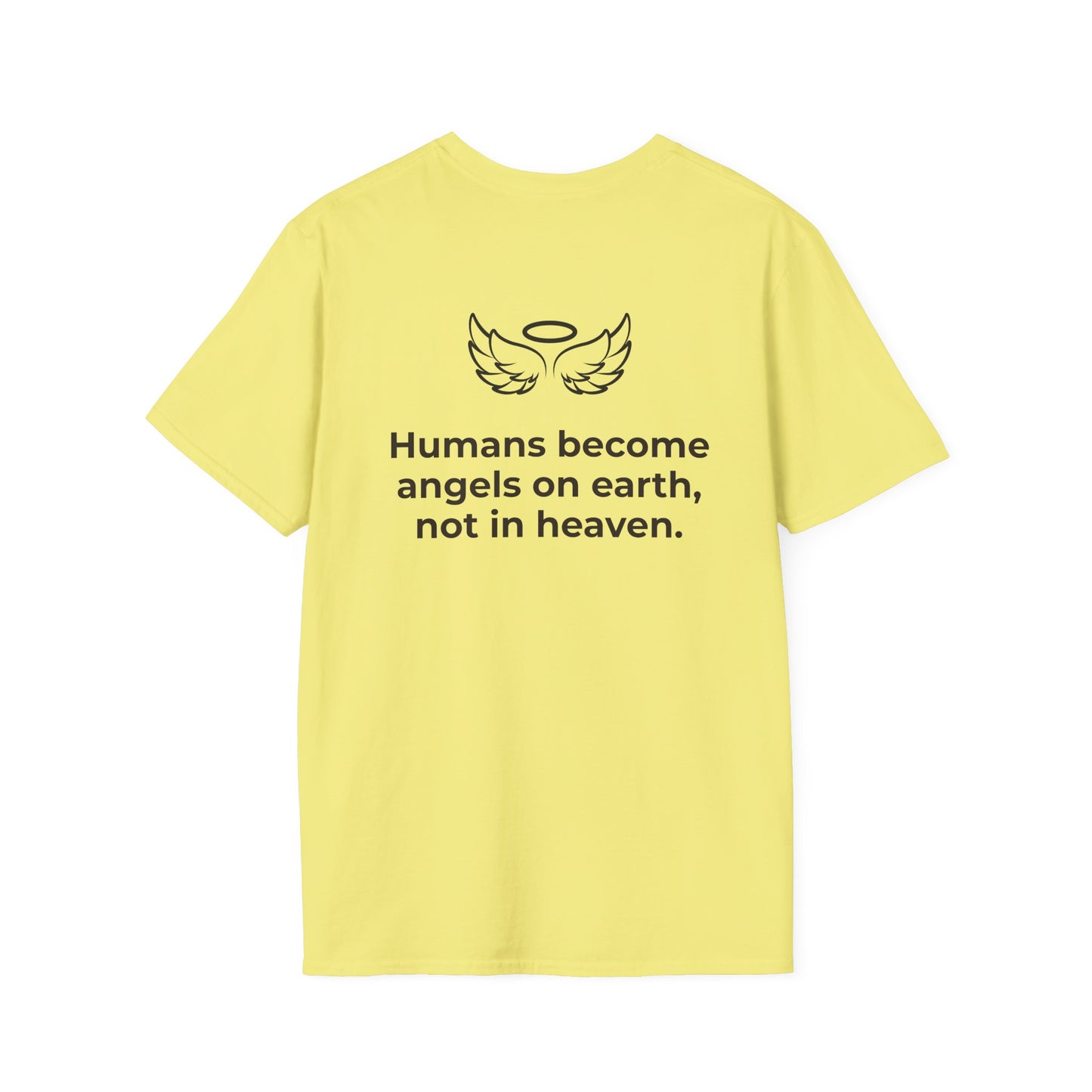 Angel Wings Graphic T-Shirt — Halo & Wing Minimalist Tee