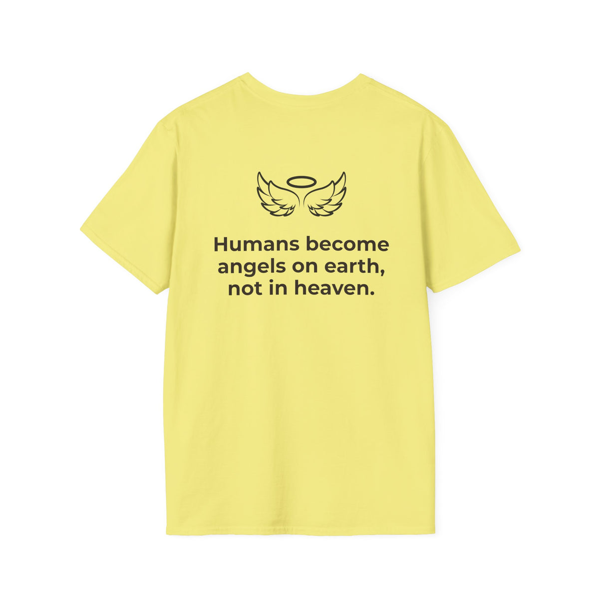 Angel Wings Graphic T-Shirt — Halo & Wing Minimalist Tee