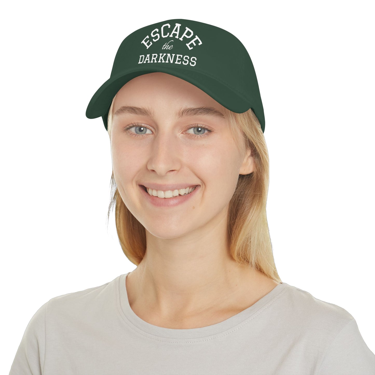 Baseball Cap — "Escape the Darkness" Embroidered  Low Profile Hat