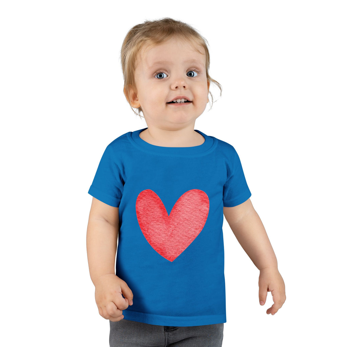 Toddler T-Shirt — Pink Heart Front, “My Father loves me… and mama does too!” Back | Cute Toddler Tee