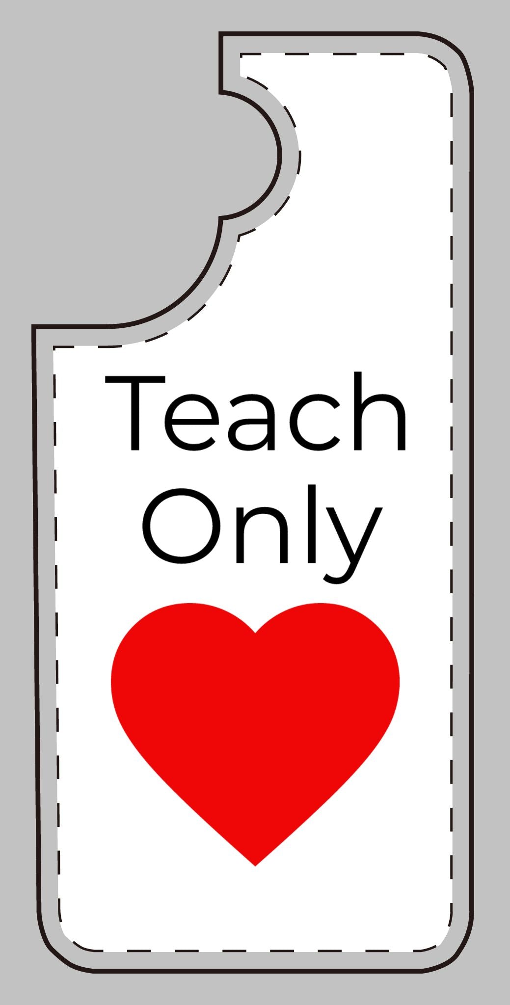 Teach only Love Phone Case – Red Heart Minimalist iPhone/Android Cover