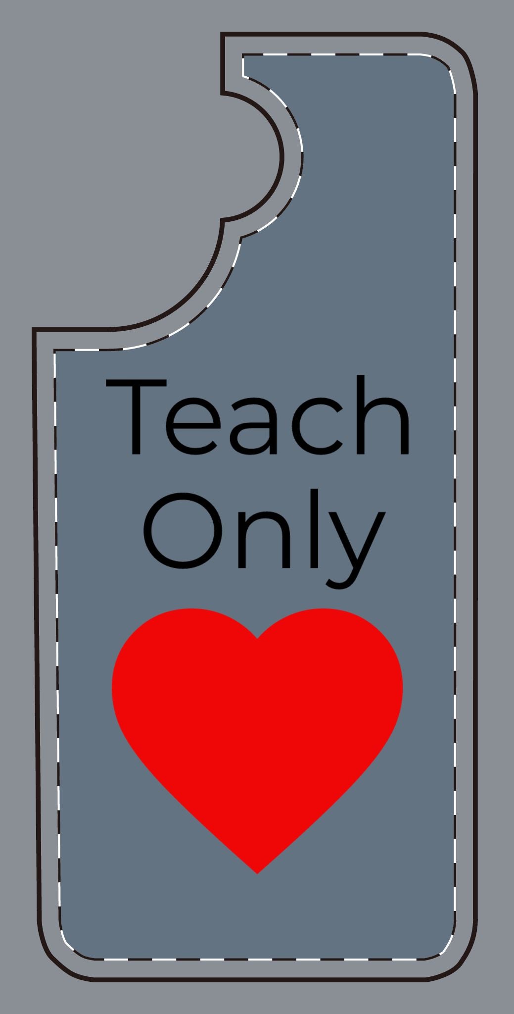 Teach only Love Phone Case – Red Heart Minimalist iPhone/Android Cover