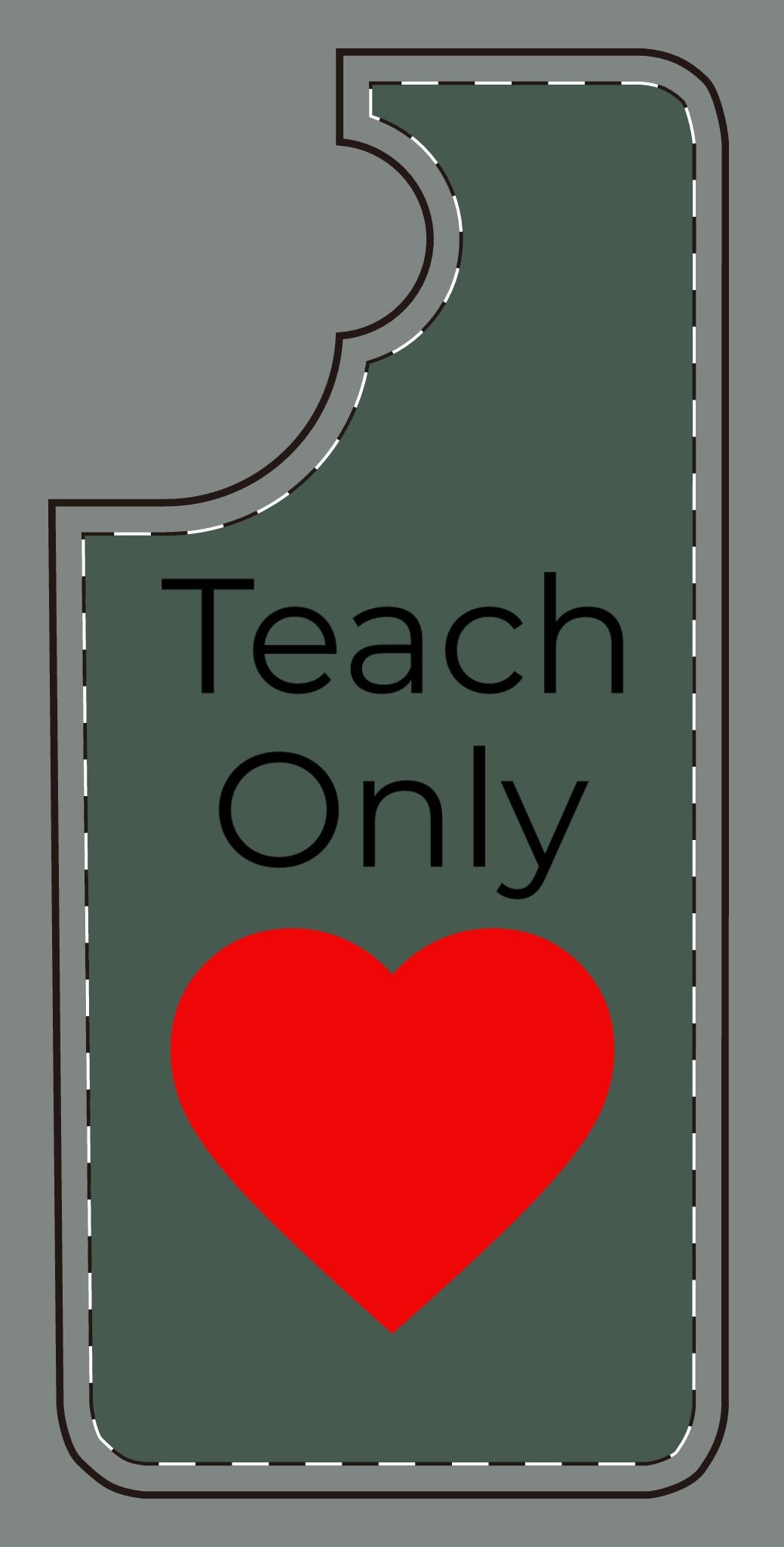 Teach only Love Phone Case – Red Heart Minimalist iPhone/Android Cover