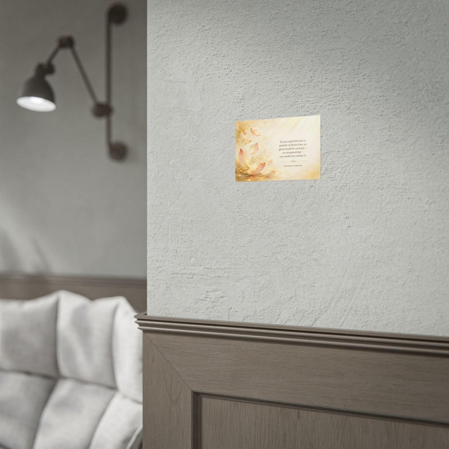 Rolled Poster — Inspirational Lotus Quote Wall Art ("If you could feel even a particle of divine love…")
