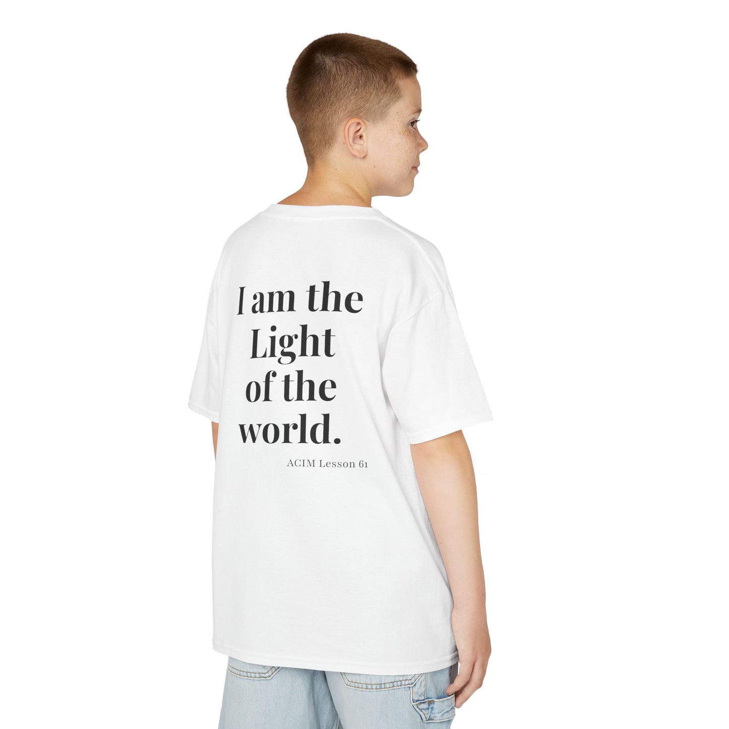 Kids Tee — ACIM Lesson 61  "I am the Light of the world." | Inspirational Youth Shirt