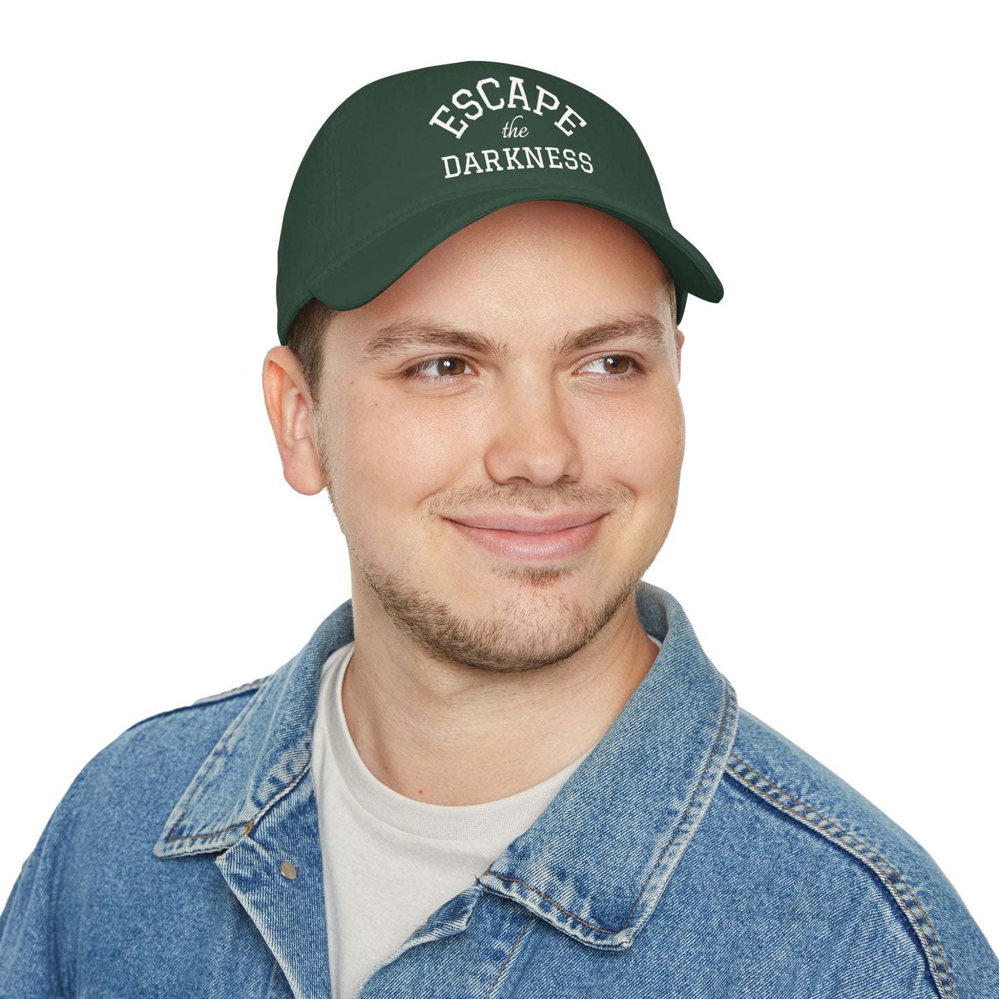Baseball Cap — "Escape the Darkness" Embroidered  Low Profile Hat