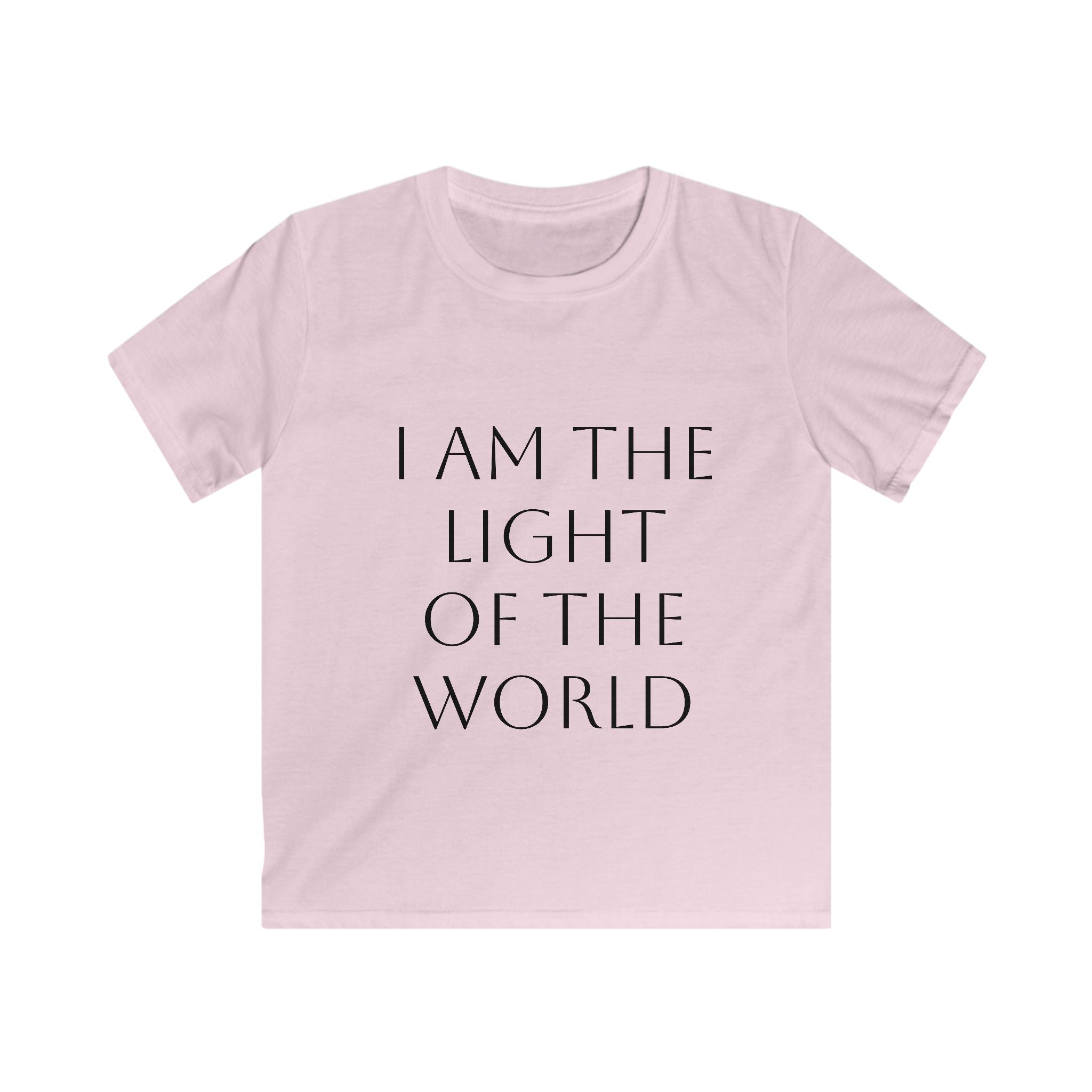 Kids Tee — "I Am The Light of the World" Christian Faith T-Shirt
