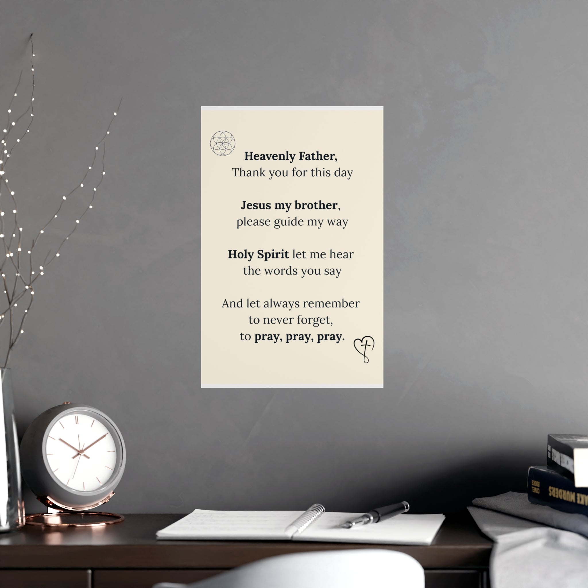 Prayer Poem Poster — 'Heavenly Father' Inspirational Wall Art (Matte) (Copy)