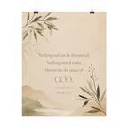Nothing real can be threatened.... - - Inspirational Wall Art (Rolled Poster)