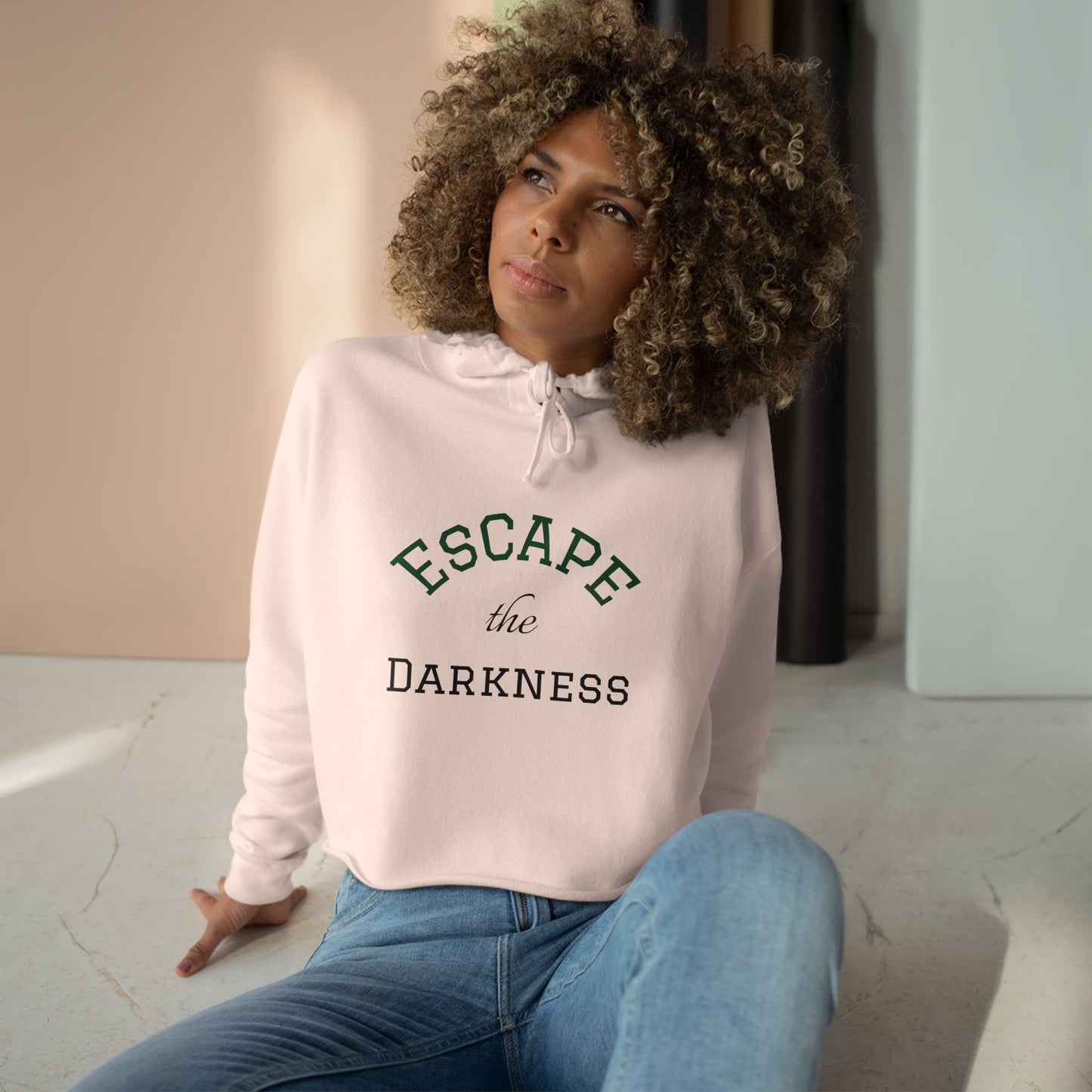 Crop Hoodie - Escape the Darkness!