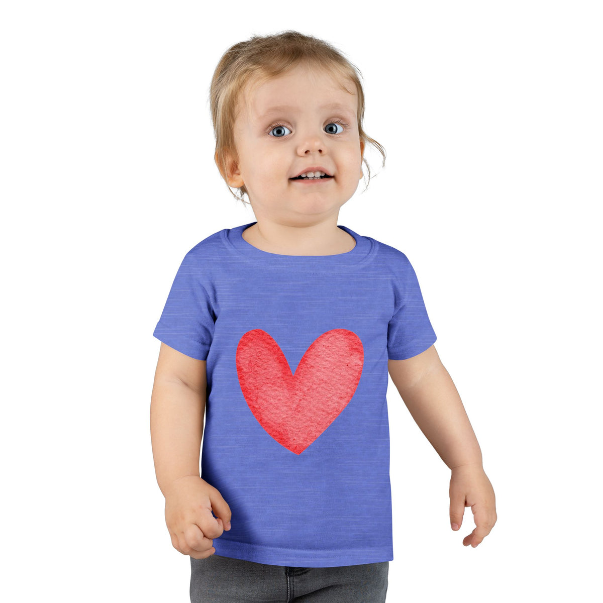 Toddler T-Shirt — Pink Heart Front, “My Father loves me… and mama does too!” Back | Cute Toddler Tee
