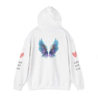 Angel Wings Hoodie, Lead with Love Graphic Hooded Sweatshirt