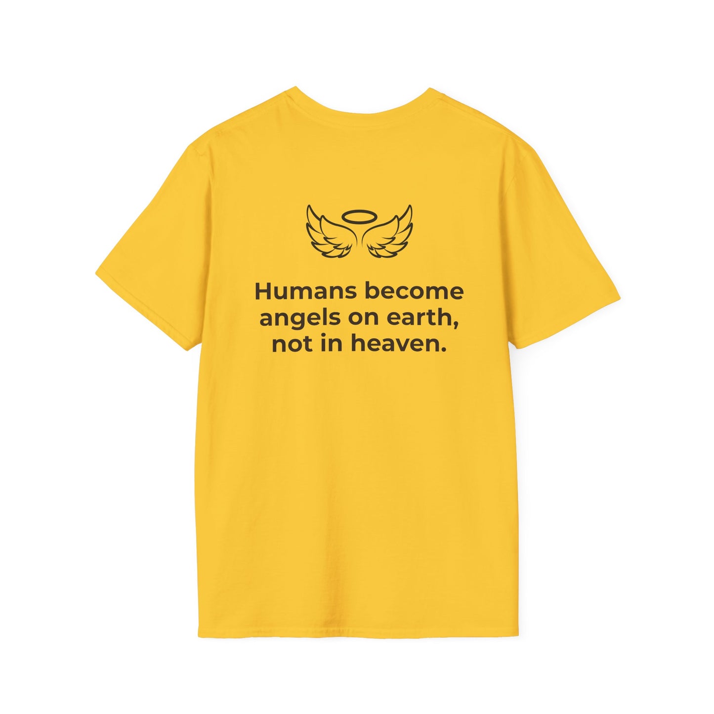 Angel Wings Graphic T-Shirt — Halo & Wing Minimalist Tee