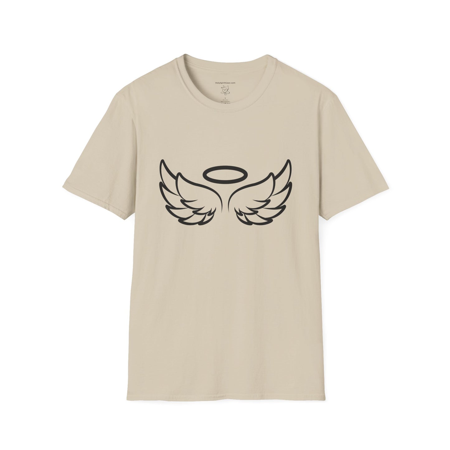 Angel Wings T-Shirt – Minimal Halo Graphic Tee